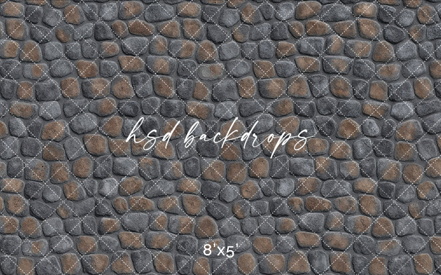 Rustic Cobblestone Photo Floor Mat – Neutral Stone Studio Flooring