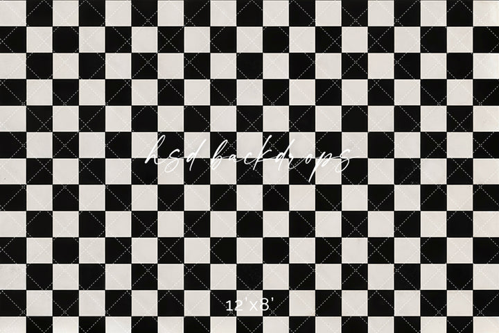 Retro Checkered Tile Floor – Photography Backdrop