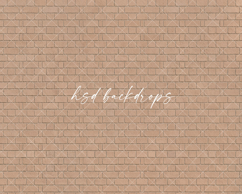 Neutral tan claystone brick photography floor mat with warm textured brick pattern for studio portraits and product photography