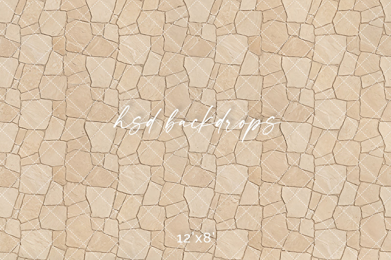Warm Tuscan Stone Floor Photography Backdrop – Neutral Stone | HSD Backdrops