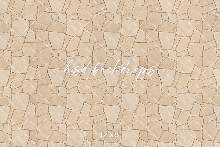 Warm Tuscan Stone Floor Photography Backdrop – Neutral Stone | HSD Backdrops