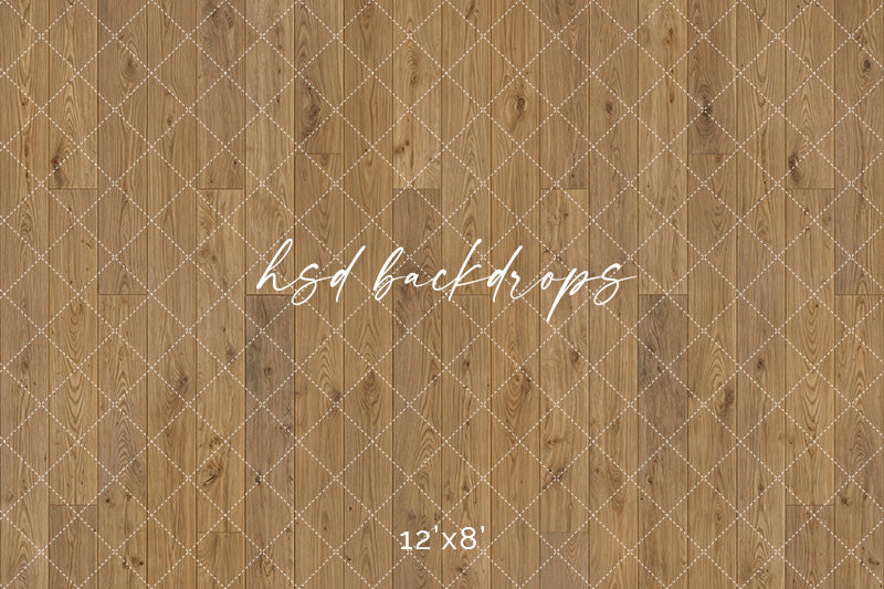 Warm Oak Studio Floor Mat Photography Backdrop – Natural Wood Texture | HSD Backdrops