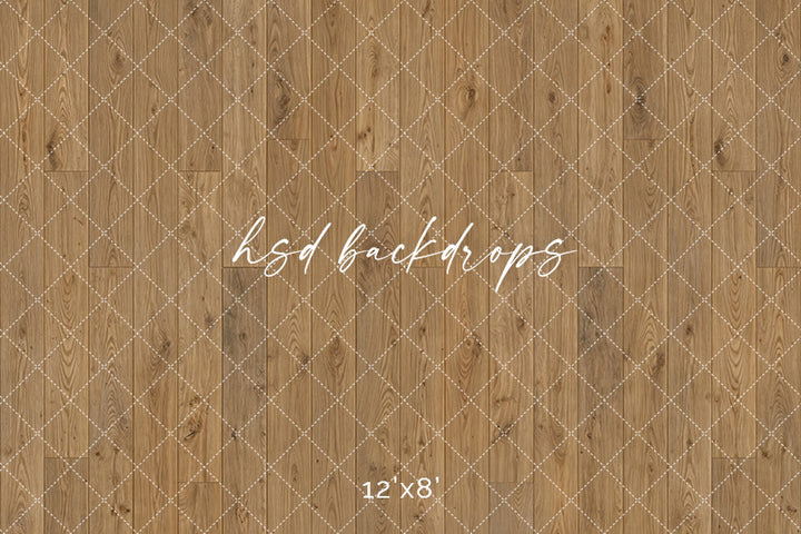 Warm Oak Studio Floor Mat Photography Backdrop – Natural Wood Texture | HSD Backdrops