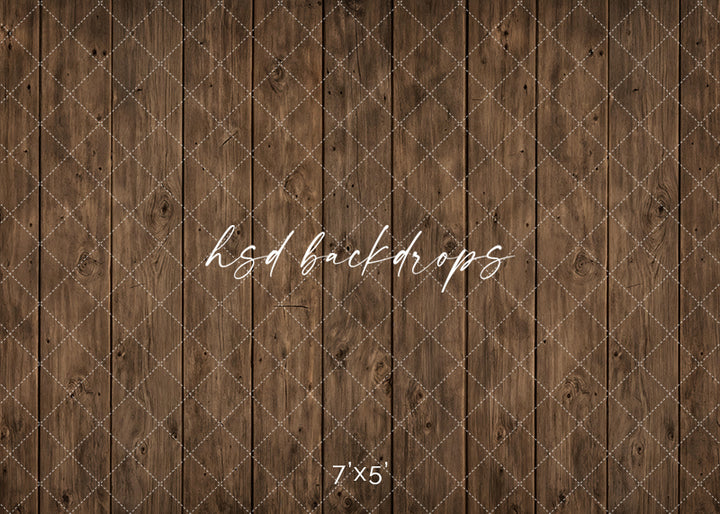 Rustic woodland wood plank photography floor mat with vertical brown wood panels and natural grain texture for spring studio setups.