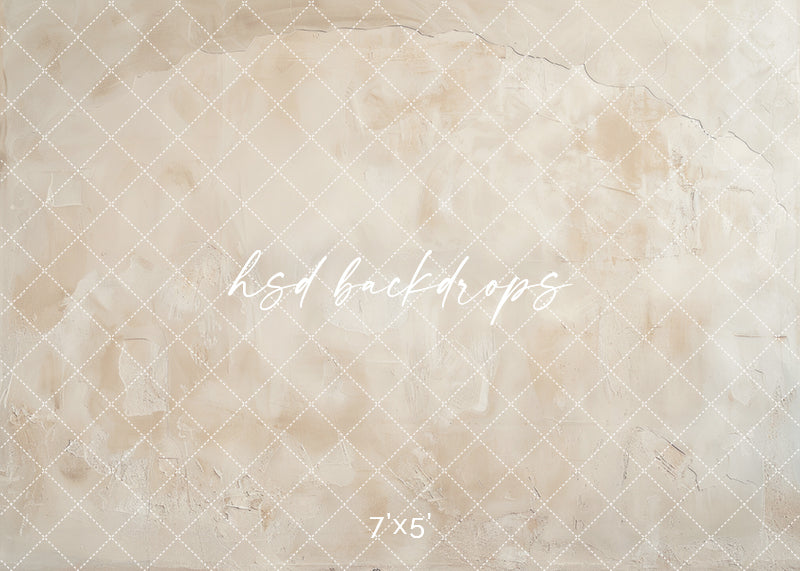 Neutral artisan plaster textured rubber backed photography floor mat with soft warm beige tones designed for realistic studio floor photography.