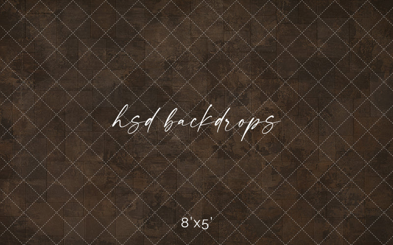 Aged Brown Tile Photography Floor Backdrop