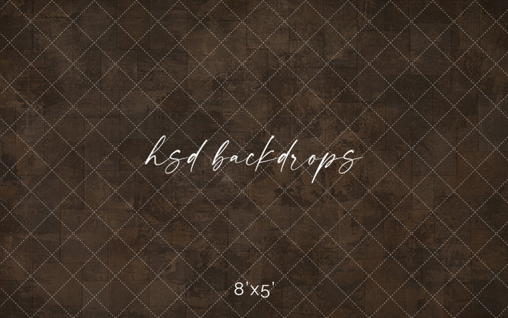 Aged Brown Tile Photography Floor Backdrop