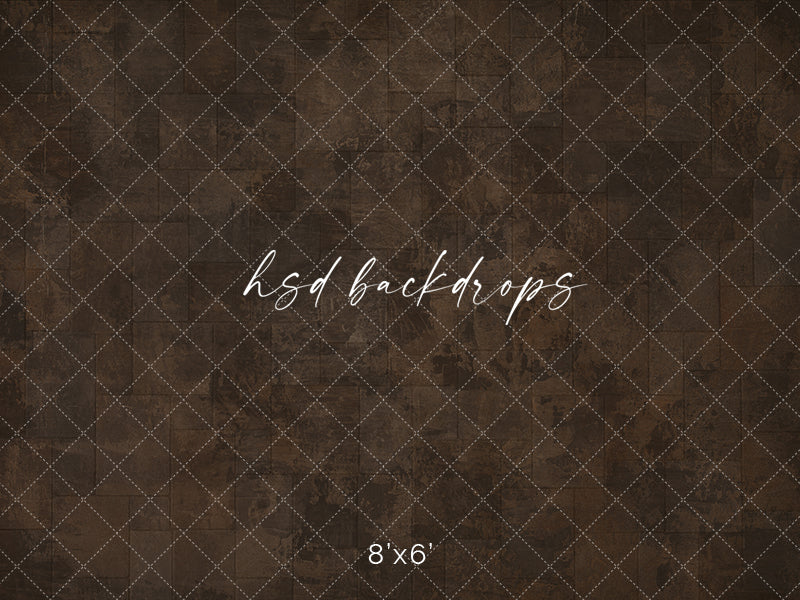 Aged Brown Tile Photography Floor Backdrop