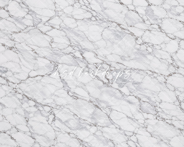 Classic Marble Photography Floor Mat – Elegant Stone Texture | HSD Backdrops