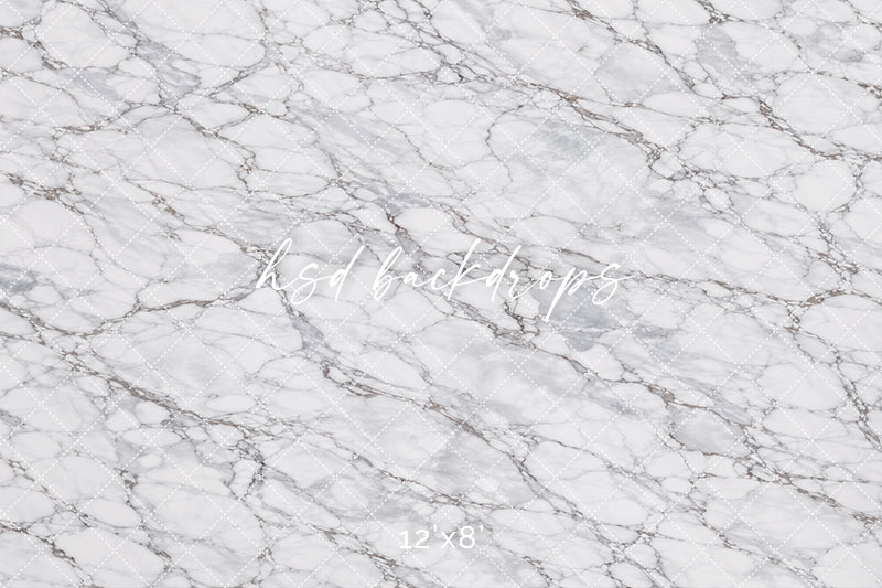 Classic Marble Photography Floor Mat – Elegant Stone Texture | HSD Backdrops