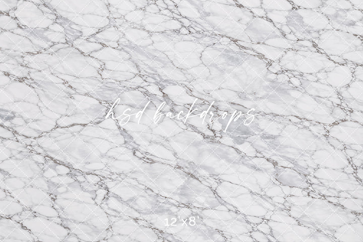 Classic Marble Photography Floor Mat – Elegant Stone Texture | HSD Backdrops