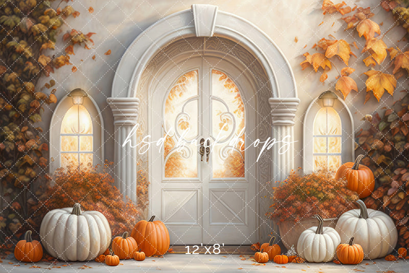 Arched Autumn Door - HSD Photography Backdrops 