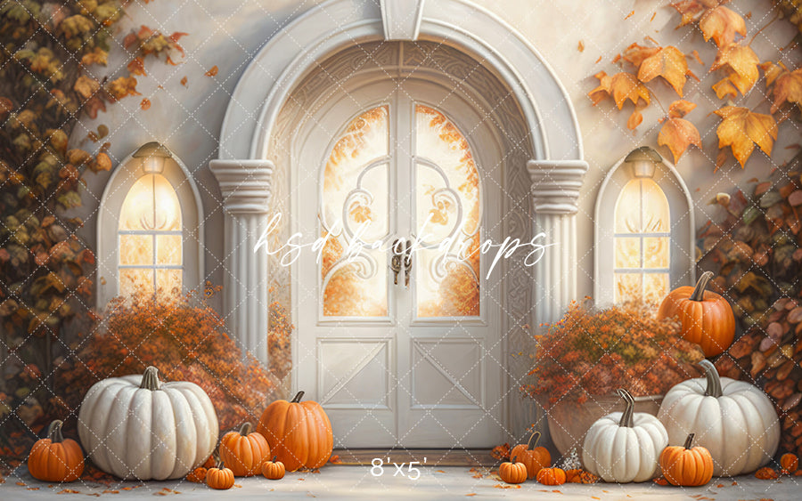 Arched Autumn Door - HSD Photography Backdrops 