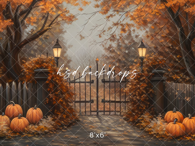 Create A Fall Backdrop Autumn Backdrop with Fall Trees and Pumpkins for Photography – HSD ...