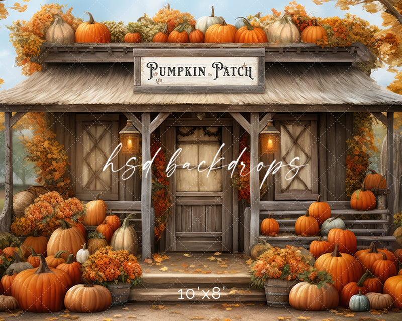 Pumpkin Patch Shack - HSD Photography Backdrops 