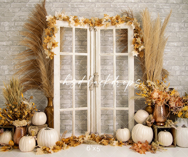 Fall Retro Backdrop Boho Fall Room Photography Backdrop for Autumn Theme Pictures