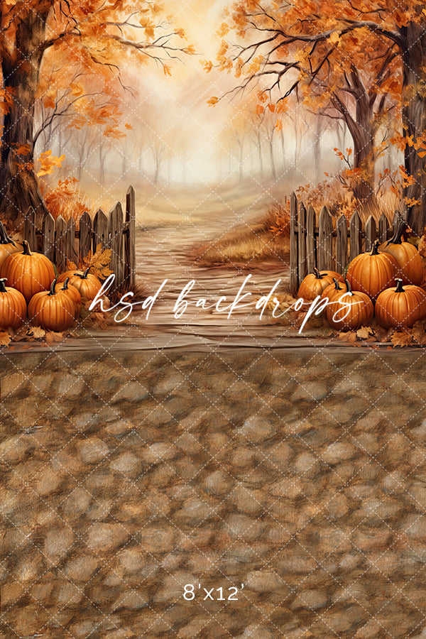 Fall Line Backdrop Autumn Trees Backdrop for a Fall Photoshoot