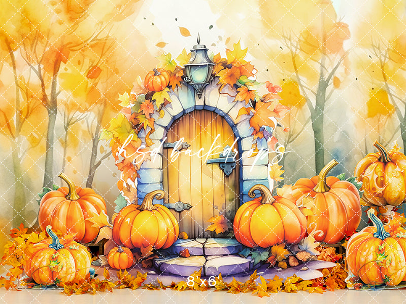 Pumpkin Porch - HSD Photography Backdrops 