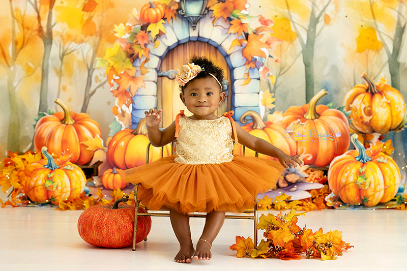 Pumpkin Porch - HSD Photography Backdrops 