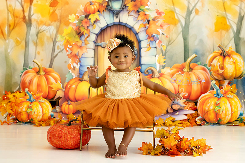 Pumpkin Porch - HSD Photography Backdrops 