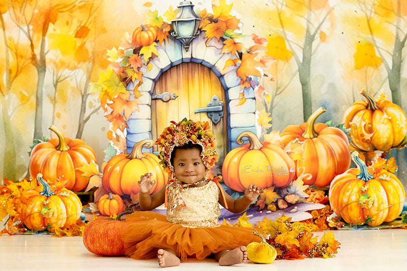 Pumpkin Porch - HSD Photography Backdrops 