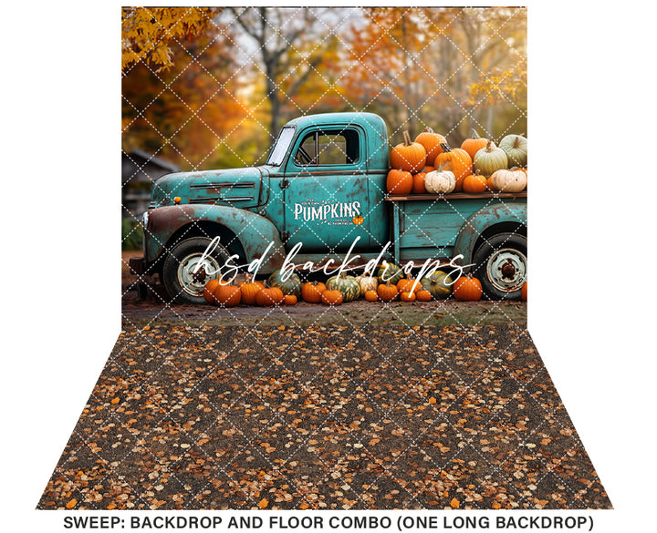 Vintage Fall Truck (sweep options) - HSD Photography Backdrops 