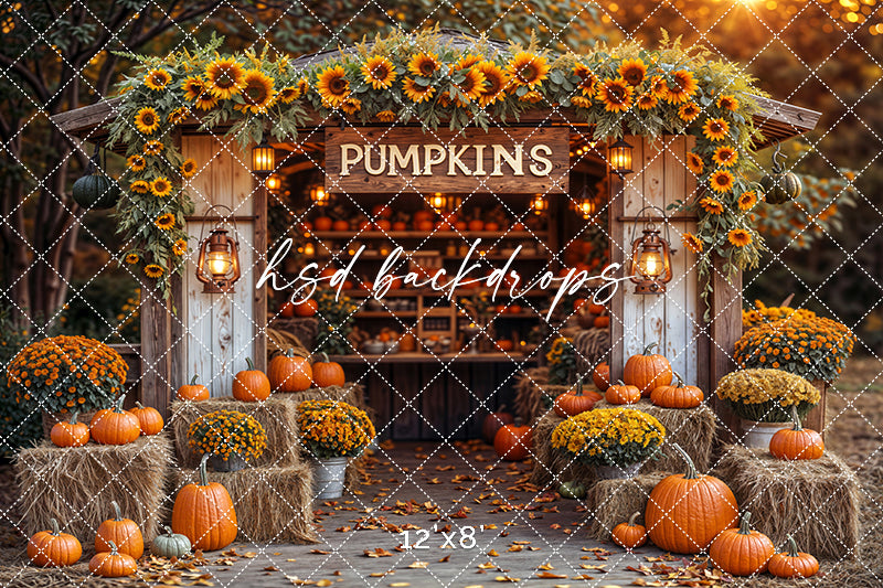 Sunflower Pumpkin Stand (sweep options)