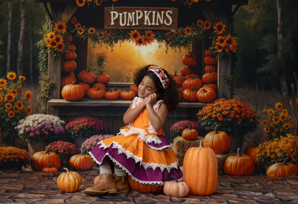 Golden Hour Pumpkin Stand (sweep options)