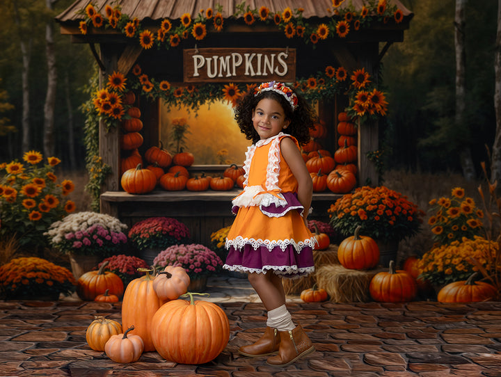 Golden Hour Pumpkin Stand (sweep options)