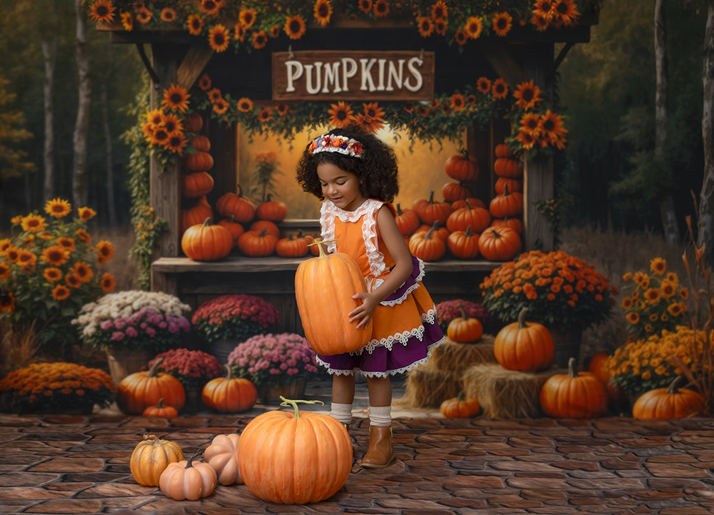 Golden Hour Pumpkin Stand (sweep options)