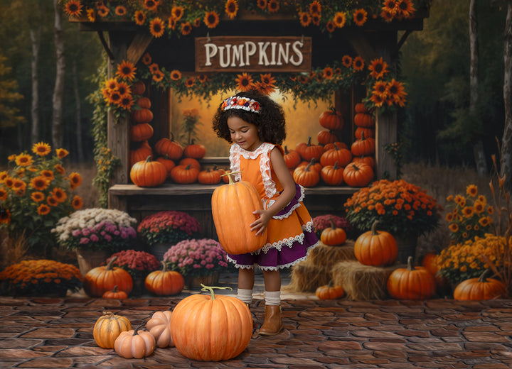 Golden Hour Pumpkin Stand (sweep options)