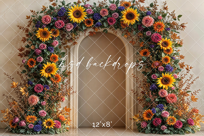 Autumn Sunflower Rose Arch (sweep options)