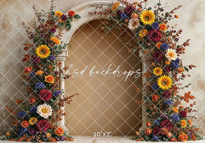 Harvest Sunflower Rose Arch (sweep options)