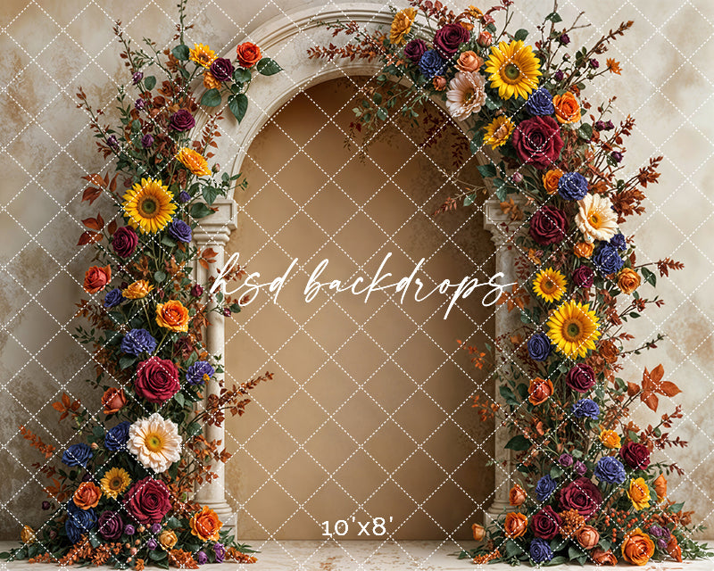 Harvest Sunflower Rose Arch (sweep options)