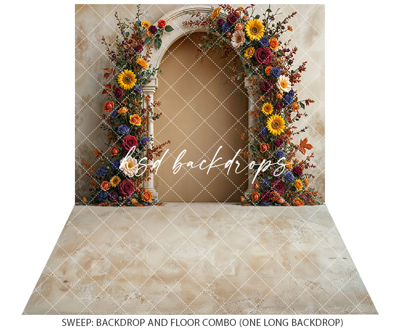Harvest Sunflower Rose Arch (sweep options)