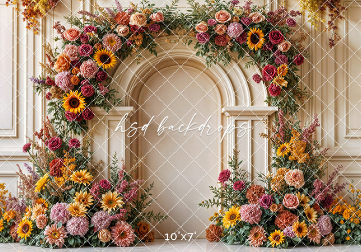 Golden Harvest Floral Arch (sweep options)