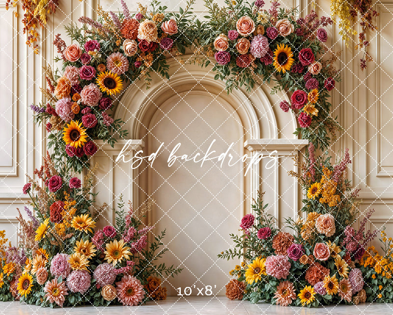 Golden Harvest Floral Arch (sweep options)
