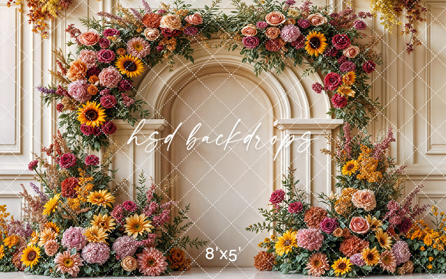 Golden Harvest Floral Arch (sweep options)