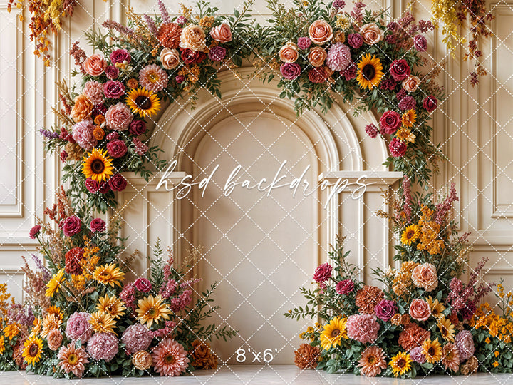Golden Harvest Floral Arch (sweep options)