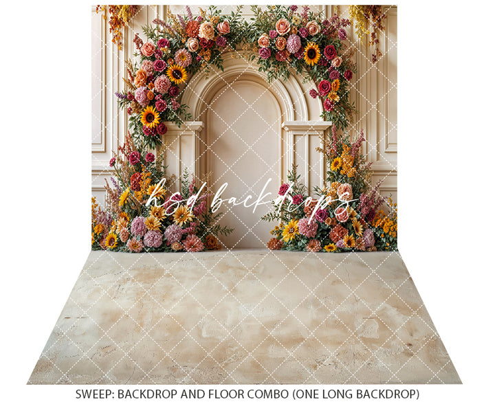 Golden Harvest Floral Arch (sweep options)