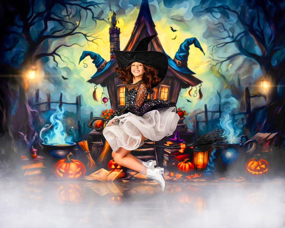 Hocus Pocus Cottage - Haunted House Photo Backdrop