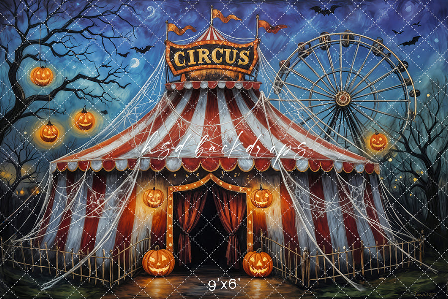 The Spooktacular Circus Halloween Studio Backdrop (sweep options)