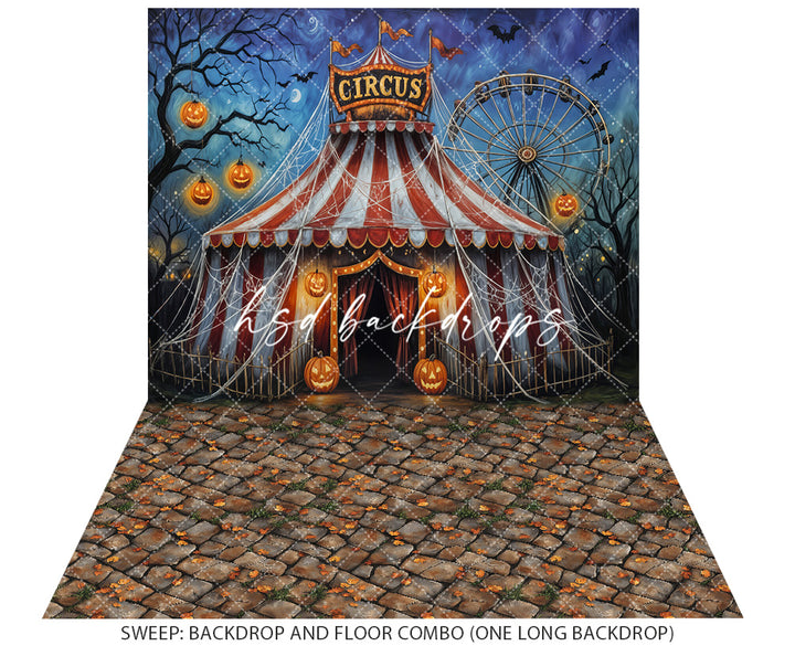 The Spooktacular Circus Halloween Studio Backdrop (sweep options)