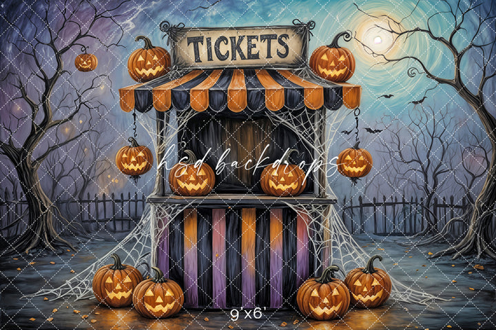 Fright Night Tickets Halloween Photo Backdrop (sweep options)