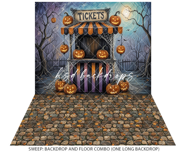 Fright Night Tickets Halloween Photo Backdrop (sweep options)