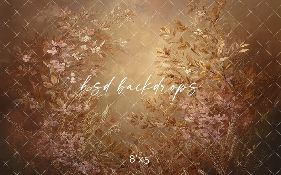 Golden Meadow Bloom – Fine Art Fall Floral Backdrop