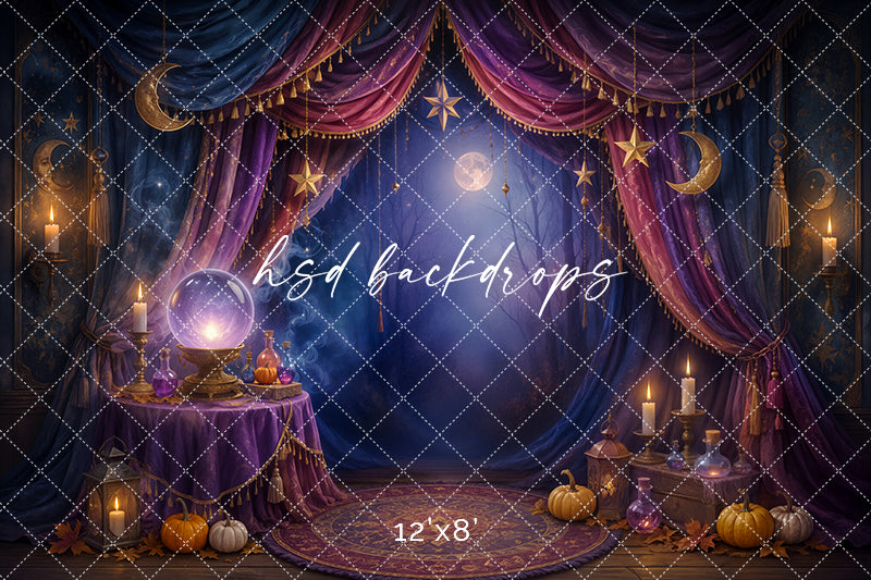 Mystic Fortune Teller Photography Backdrop – Enchanted Halloween Setting | HSD Backdrops