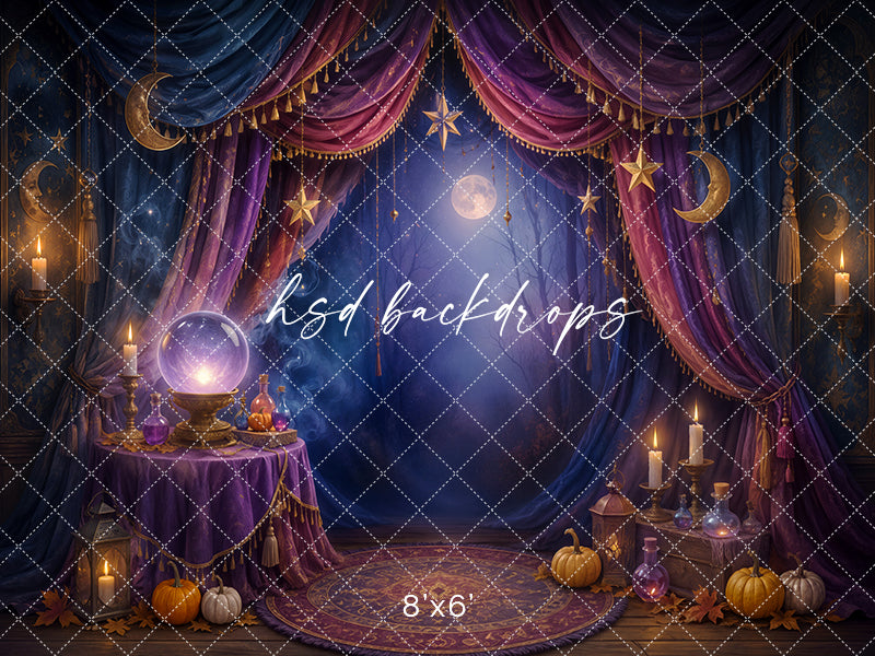 Mystic Fortune Teller Photography Backdrop – Enchanted Halloween Setting | HSD Backdrops