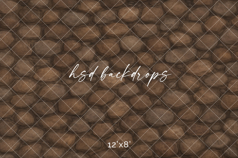 Weathered River Rock Photography Backdrop – Earthy Studio Background | HSD Backdrops