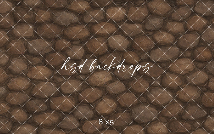 Weathered River Rock Photography Backdrop – Earthy Studio Background | HSD Backdrops